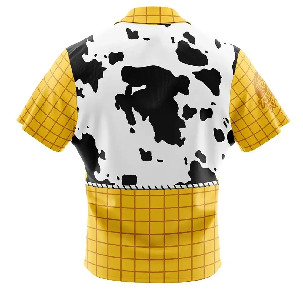 Woody Yellow Shirt Men's Short Sleeve Shirt Graphic 3D Printed Lapel Shirt Men and Women Fashion Tee Short Sleeve Career