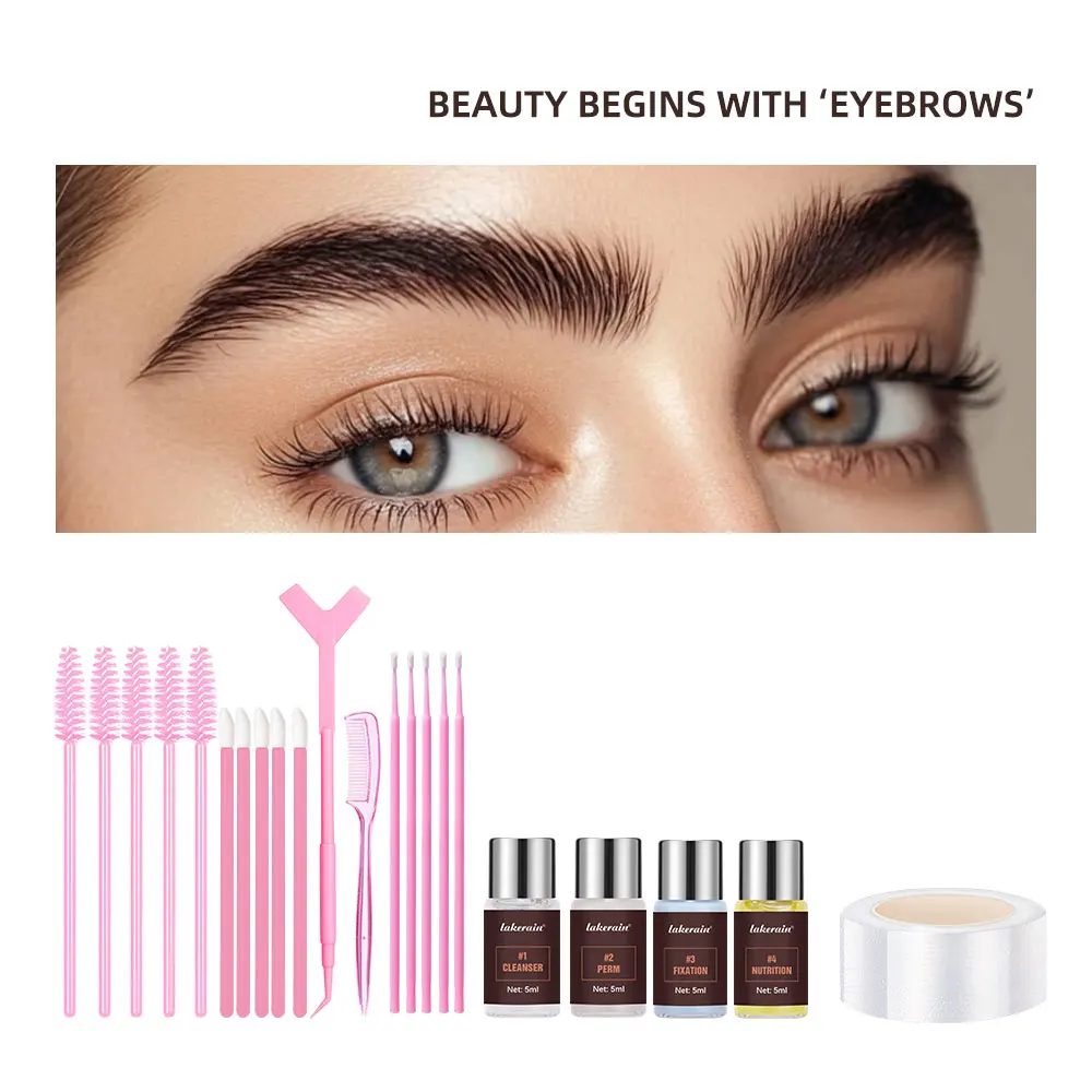Semi-permanent Brow Lamination Kit Semi-Permanent Brow Fixation Lash Perming Set For Eyelashes Brow Lift Perm Fixation Tube Set