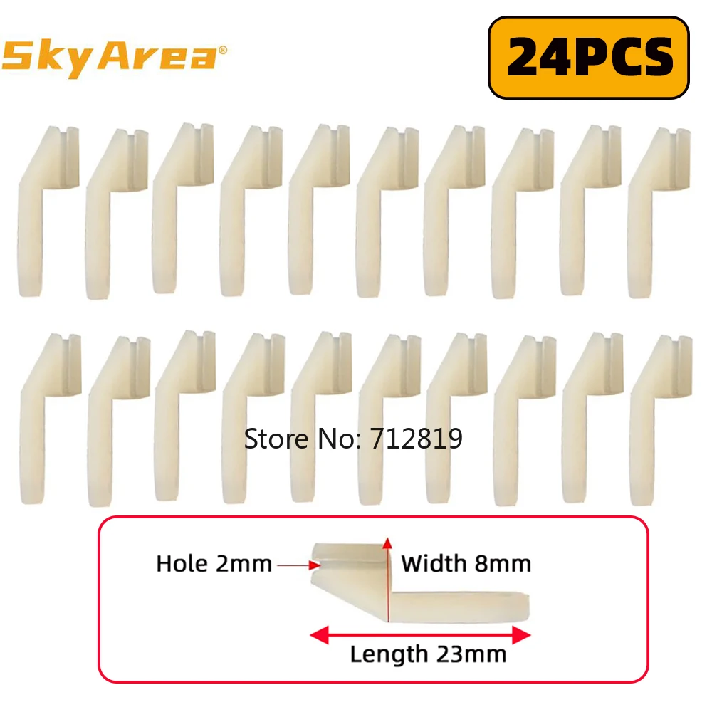 SkyArea 24Pcs Nylon Snap-Click Style Clevis Swing Keepers for RC Airplanes Sero Rod Parts Electric Planes Foam Model Accessories