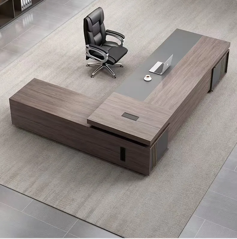 

bcModern Luxury Office Desk Boss's Desk Simple and Comfortable Custom Size Executive Desk L-shaped Wooden CEO Office Desk*