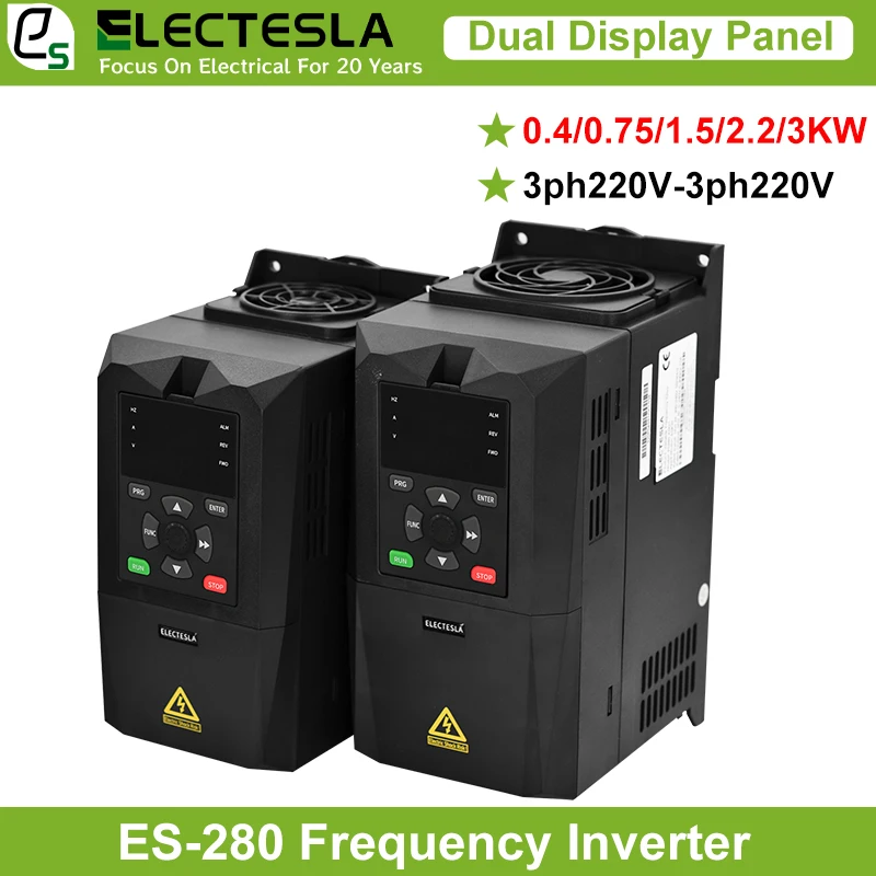 

VFD Speed Controller AC Drive 0.4KW-3KW 3-Phase Motor Input 220V Output 3-Phase 220V for Industrial Motor Control