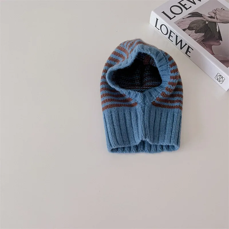 MILANCEL Baby-Strickschal mit Kapuze, warm, einfarbig, einteiliger Schal und Mützen für Kleinkinder, Kinderzubehör – Detail 18