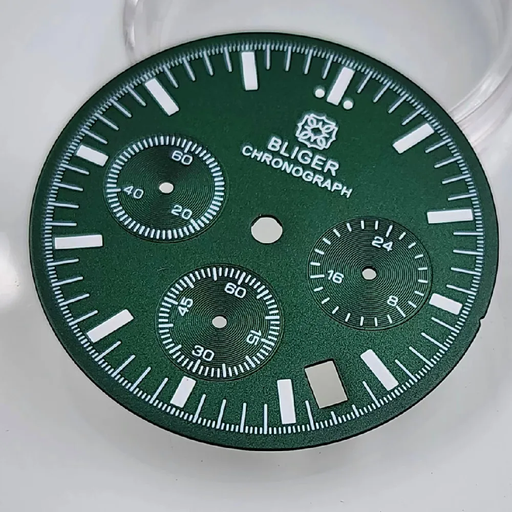 31.5mm Luminous Three-Eye Multifunction Dial For Japanese Vk63 Quartz Movement