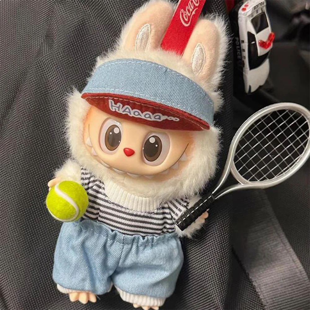 

Accessories For Labubu Doll DIY Accessories Toy Labubu Tennis Set Mini Accessories Tennis Racket Model Doll Accessories