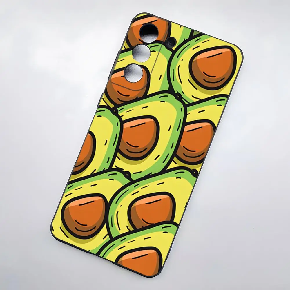 Cartoon Avocado Phone Case For Samsung S26 S25 Plus S20 S20 Plus S22 Ultra S23 FE S21 Plus S21 Ultra Soft Cover
