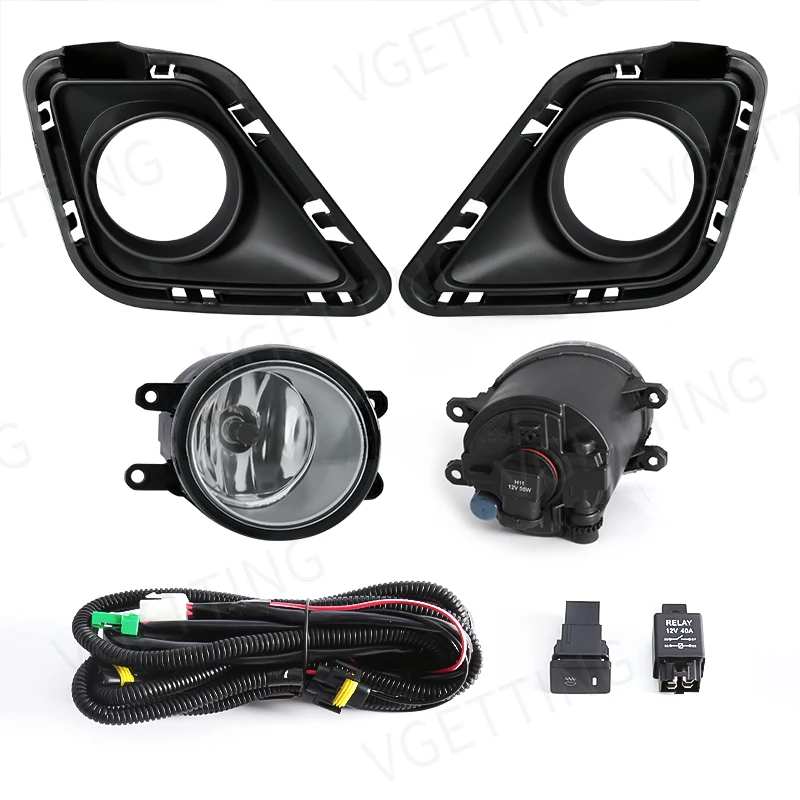 For Toyota Ractis 2010 2011 2012 2013 2014 Led Fog Lamp Auto Bumper Front Light Head Lamp Replacement Cover 12V Car Accessories