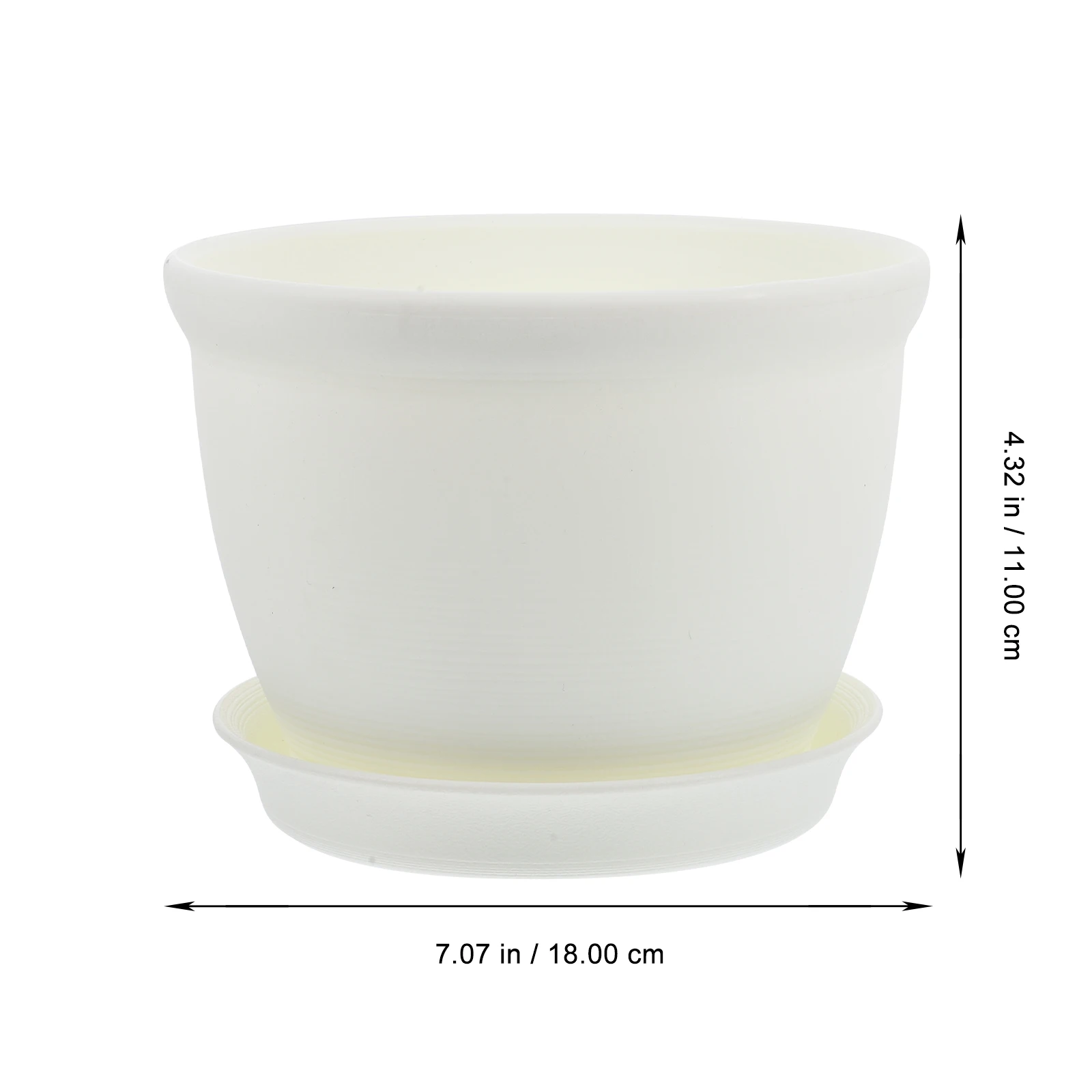 

2 Sets Planters Thickened Flower Pot Indoor Pots for Plants White Plastic Container
