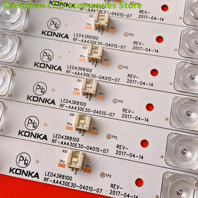 Для Konka светодиодный 43M светильник bar светодиодный 43R8100 RF-AA430E30E30-0401S-07 4 светодиодный 100% новая светодиодная Светильник ка