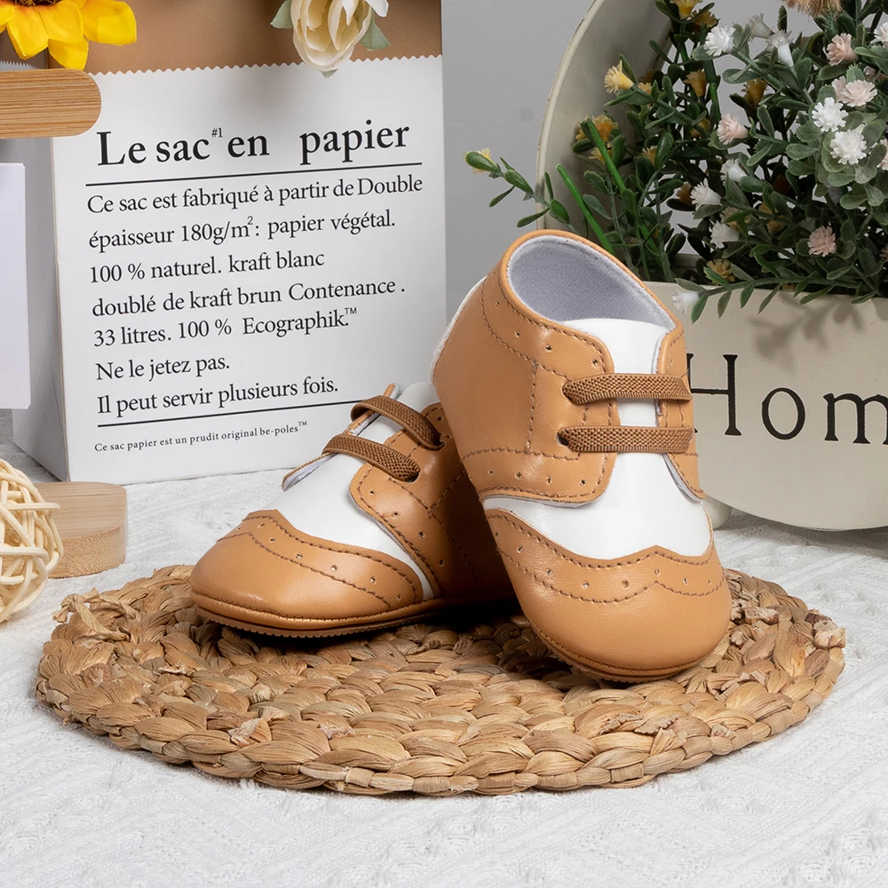 0-18M Baby Jungen Weiche PU Leder Schuhe Neugeborenen Patchwork Casual Turnschuhe Sohlen Nicht-slip Infant Erste walker Schuhe Täglichen Outwear – Detail 8