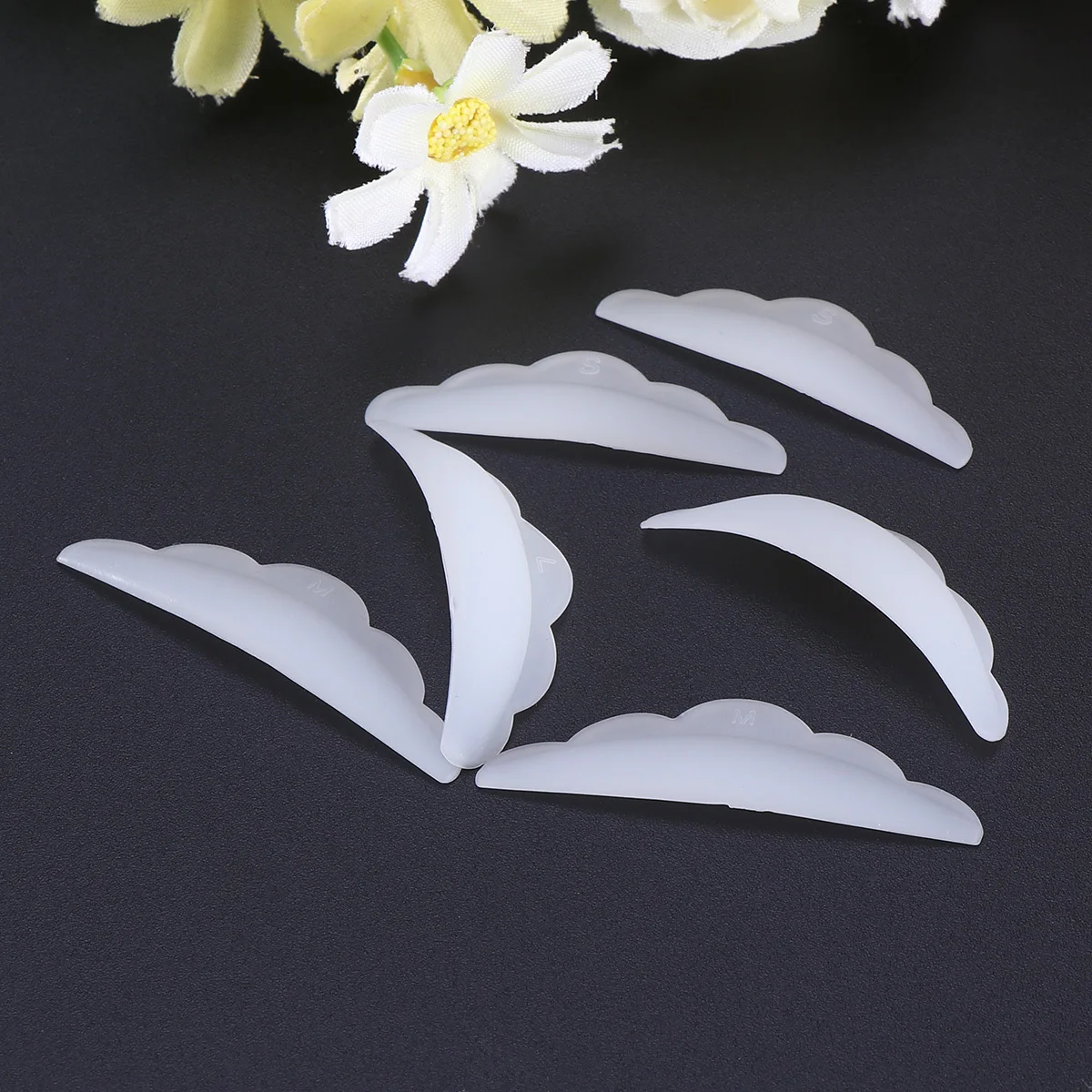 แผ่นซิลิโคนดัดขนตา ที่ดัดขนตาสำหรับต่อขนตาปลอม ชุดอุปกรณ์ต่อขนตาแบบใช้ซ้ำได้ อุปกรณ์เสริมสำหรับแต่งหน้า