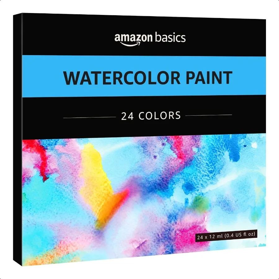 

Basics Watercolor Paint Set Tubes 24 Colors Assorted