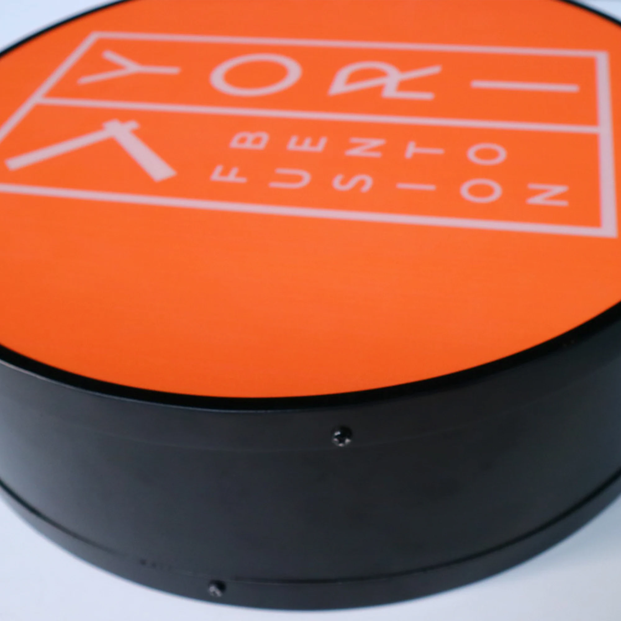 LED Projector Circular Light Box Sign, Gráficos impressos de dupla face, Wall Logo Signage para loja, Custom