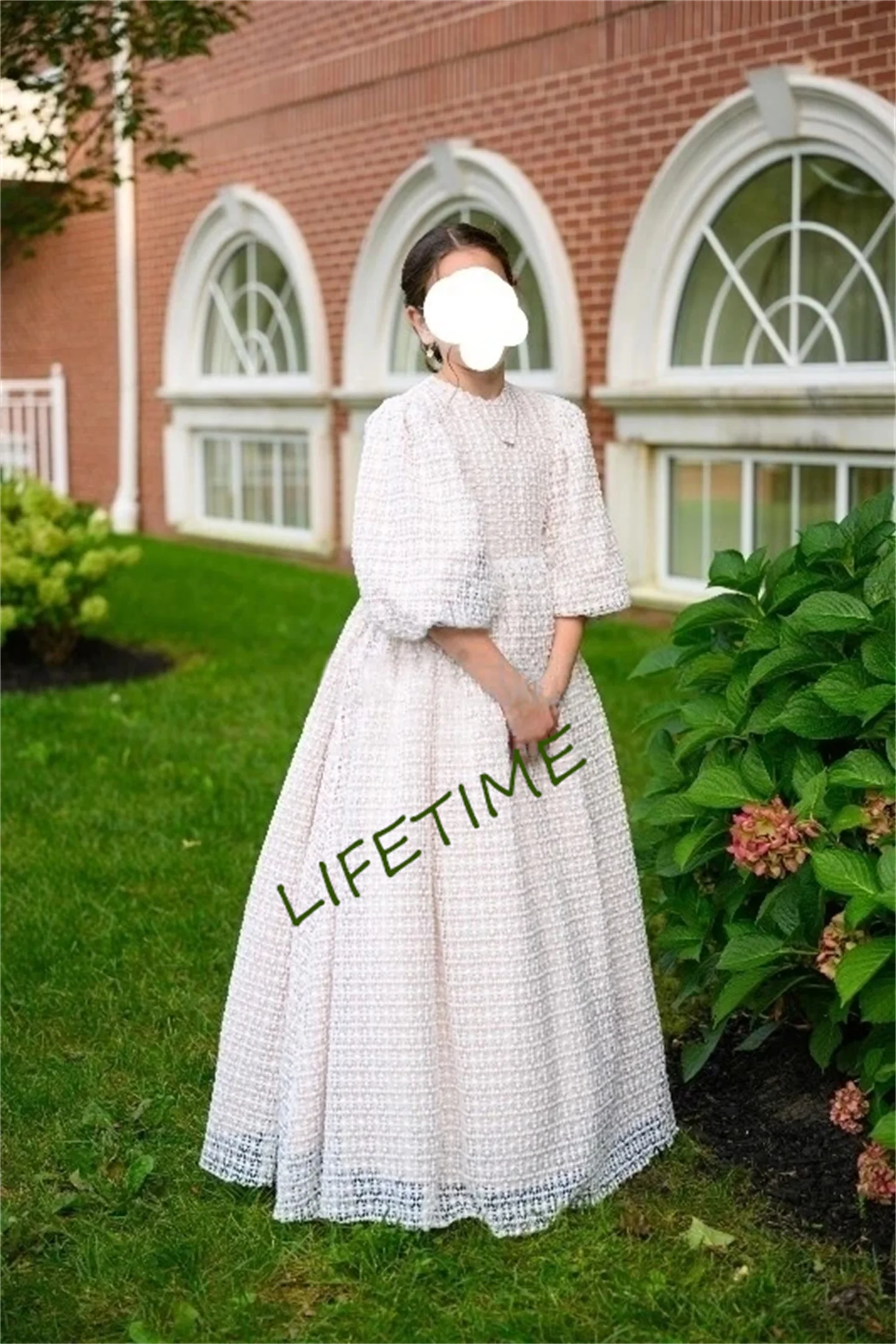 Vestido de niña de flores de encaje de leche de color marfil para boda, manga corta, largo hasta el suelo, vestido de fiesta de primera comunión de noche de cumpleaños de princesa