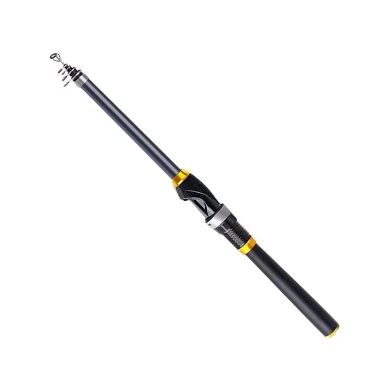 Telescopic Fishing Rod Lightweight Design Metal Explosion-proof Ring Super Hard Tonality Super Short Convenient