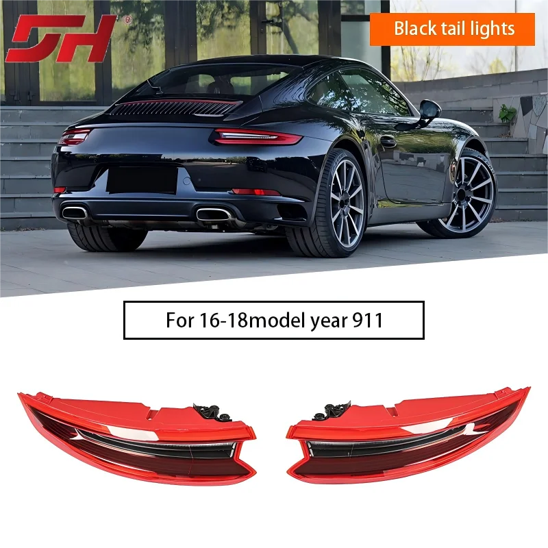 

Автомобильный дымчатый черный задний фонарь для Porsche 911 991.2 2016-2018 99163116502 99163116602