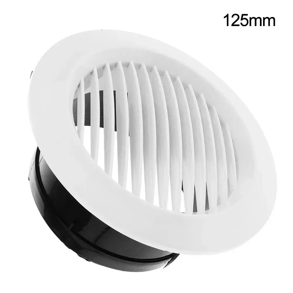 Circular Vent Air Vent ABS White+black 1 Pcs Ceiling Mounting Compact Kitchen Office Ventilation Wall Mounting