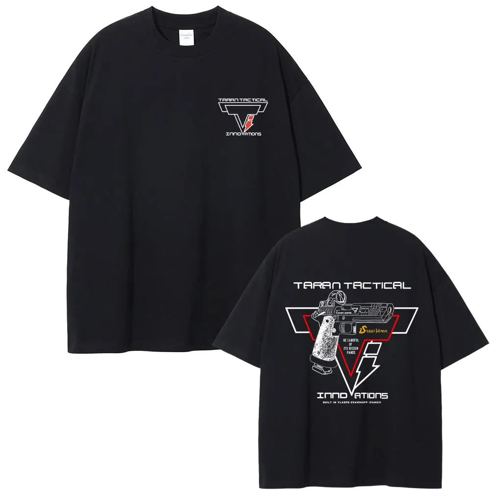 

Hot Taran Tactical Pistol Print Super Elastic T Shirts Male Oversized Streetwear Men Women Fashion Vintage Soft Cotton T-shirt