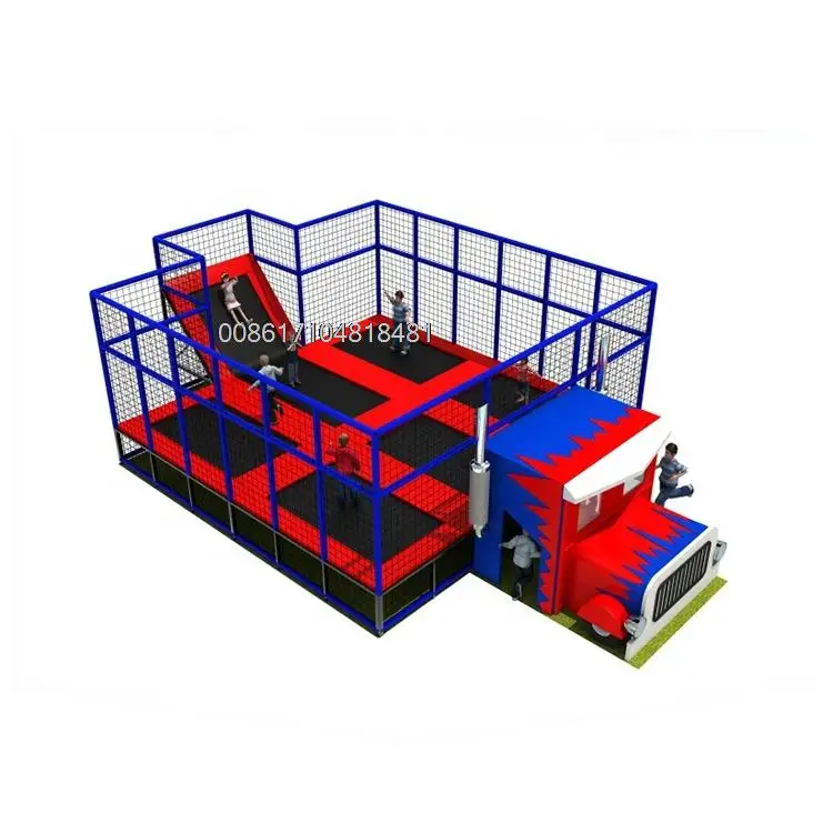 Customized Commercial Rectangular Bungee Jumping Kid Trampoline Park Entertainment Equipment for Sale