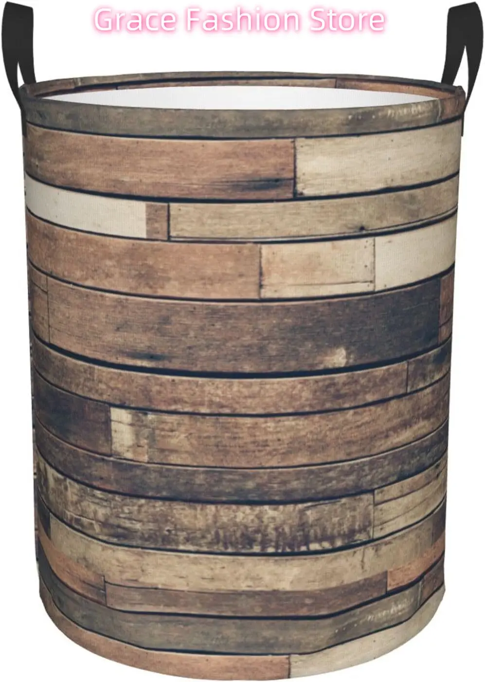 

Laundry Basket Wood Plank Wall LAundry Hamper Waterproof Idea Hampers for ,Large Collapsible Laundry Baskets with Handle