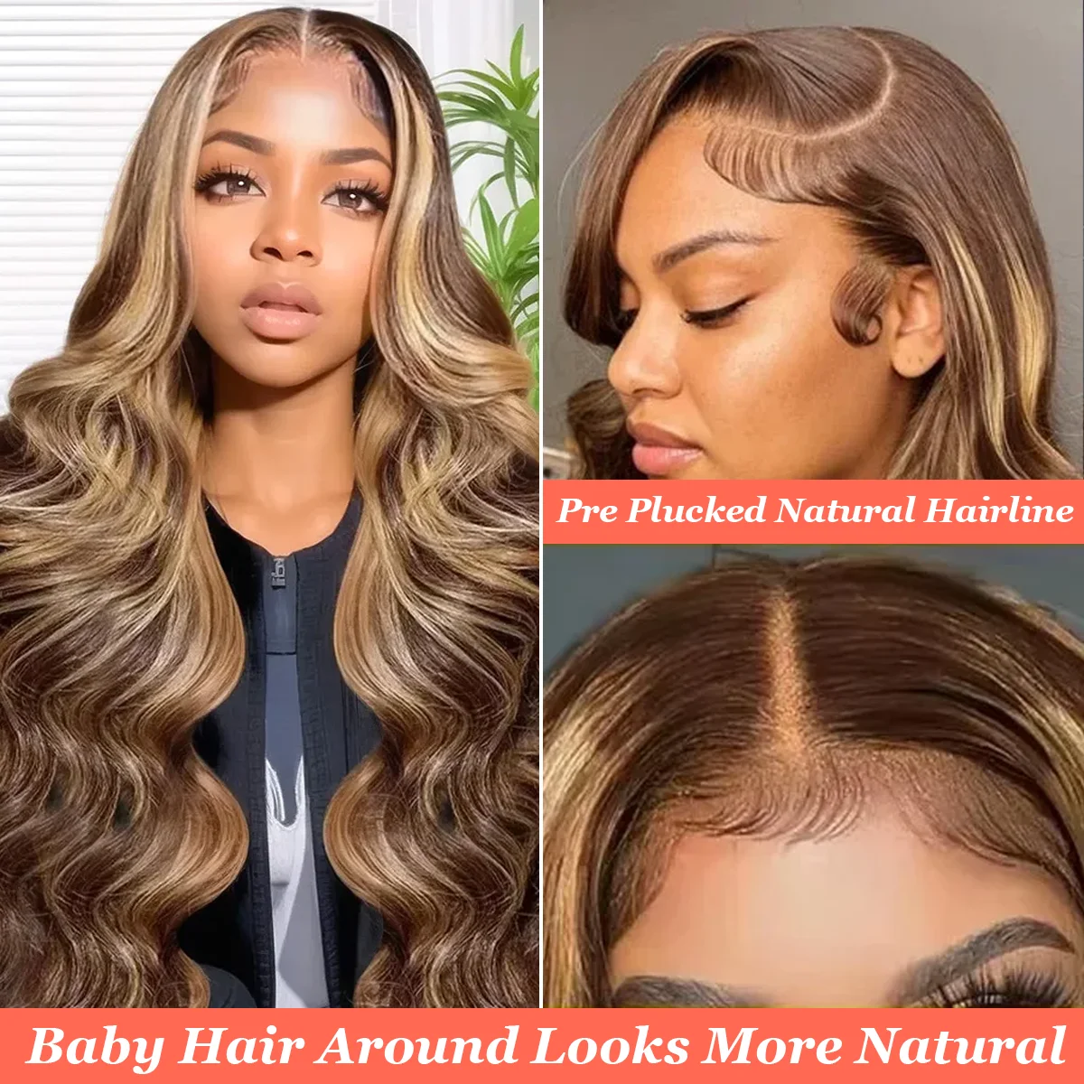 36 дюймов P4/27 Highlight 220% Плотность Объемная волна 13x4 13x6 HD Прозрачный парик фронтальной части шнурка Бразильские парики из человеческих волос для женщин