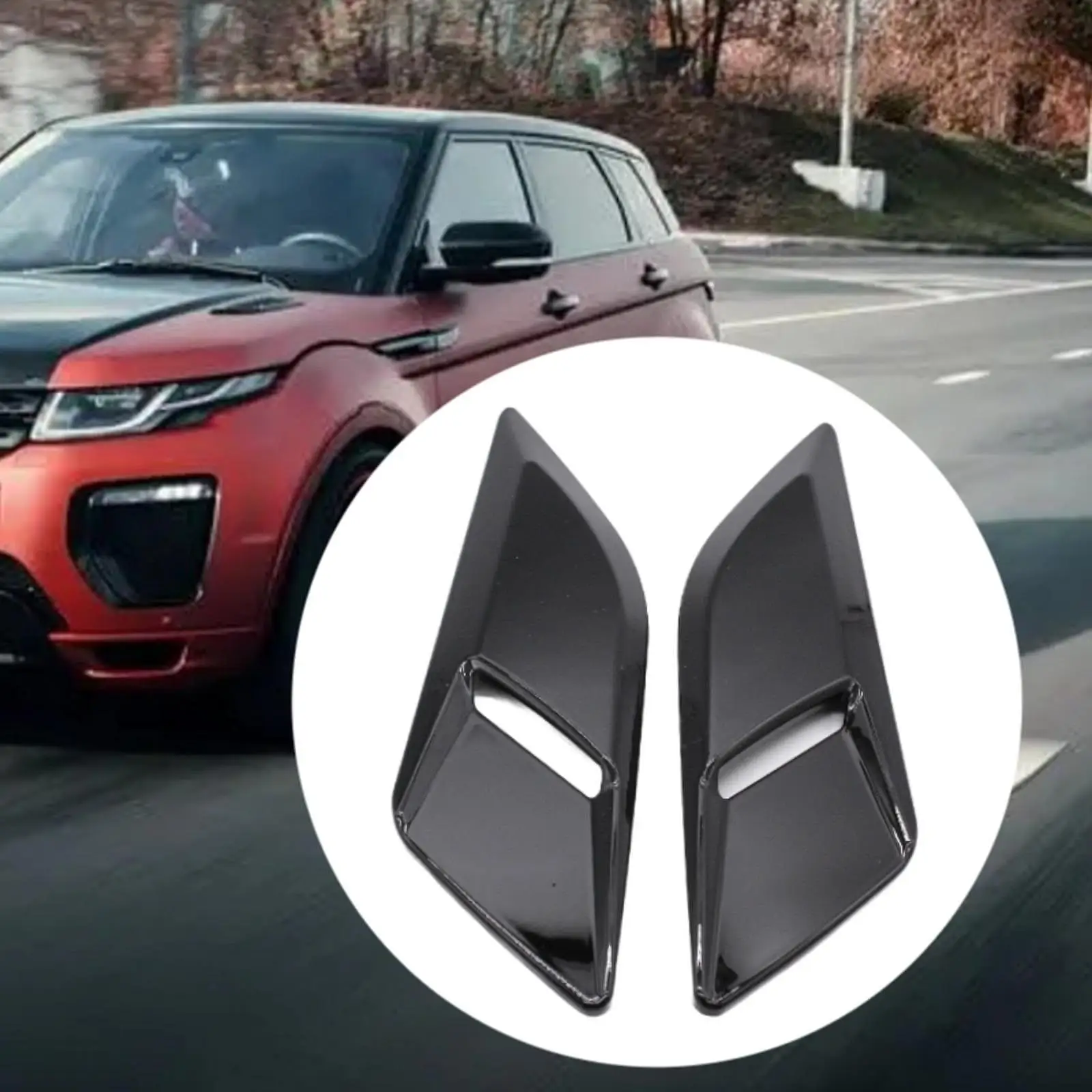 2x Front Bonnet Vent Insert Kits Simple Appearance Easy to Use Replacement Accessories for Range Rover Sport L494 2014-2018