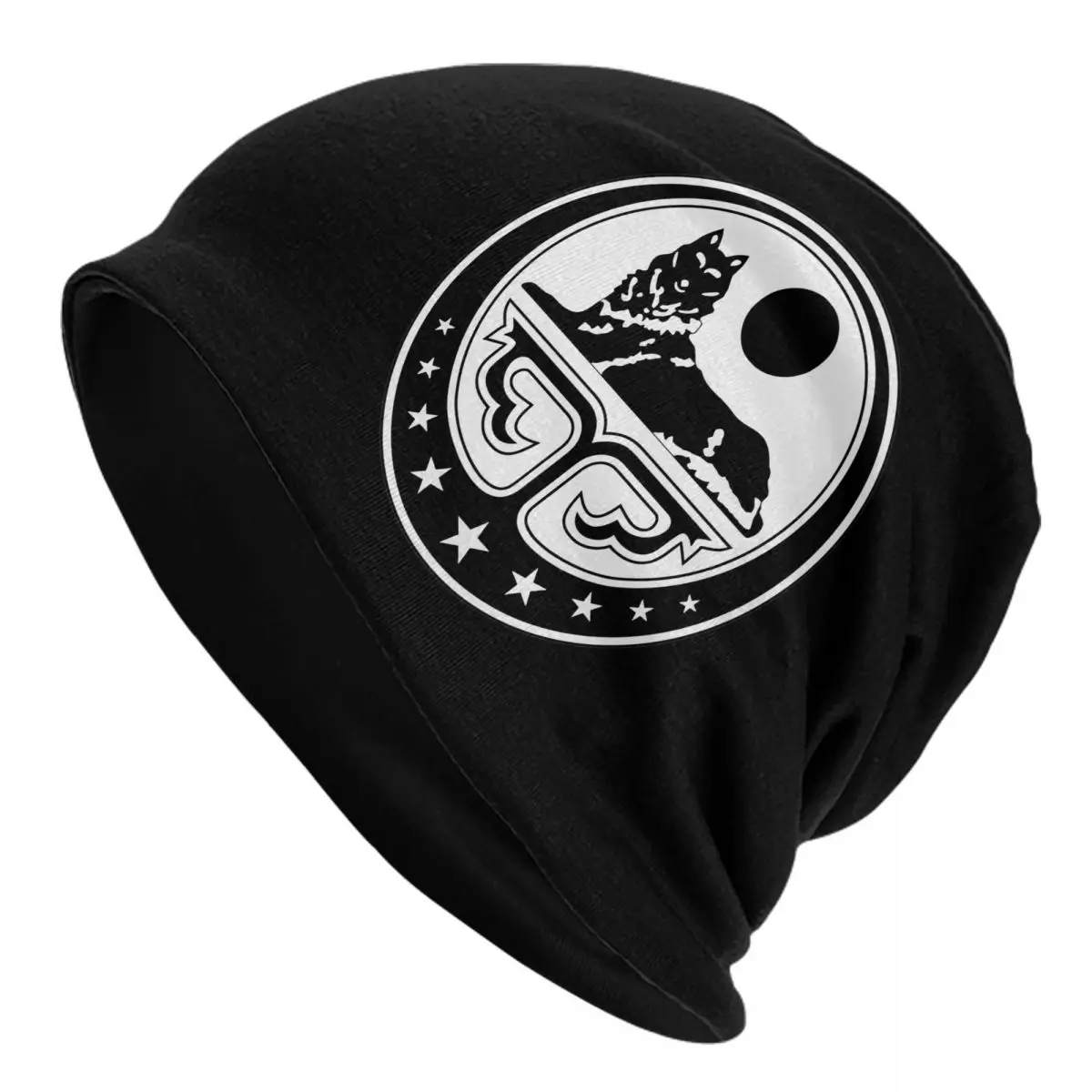 Chechen Borz Wolf Caps Coat of Arms Hip Hop Adult Outdoor Skullies Beanies Hat Spring Warm Multifunction Bonnet Hat