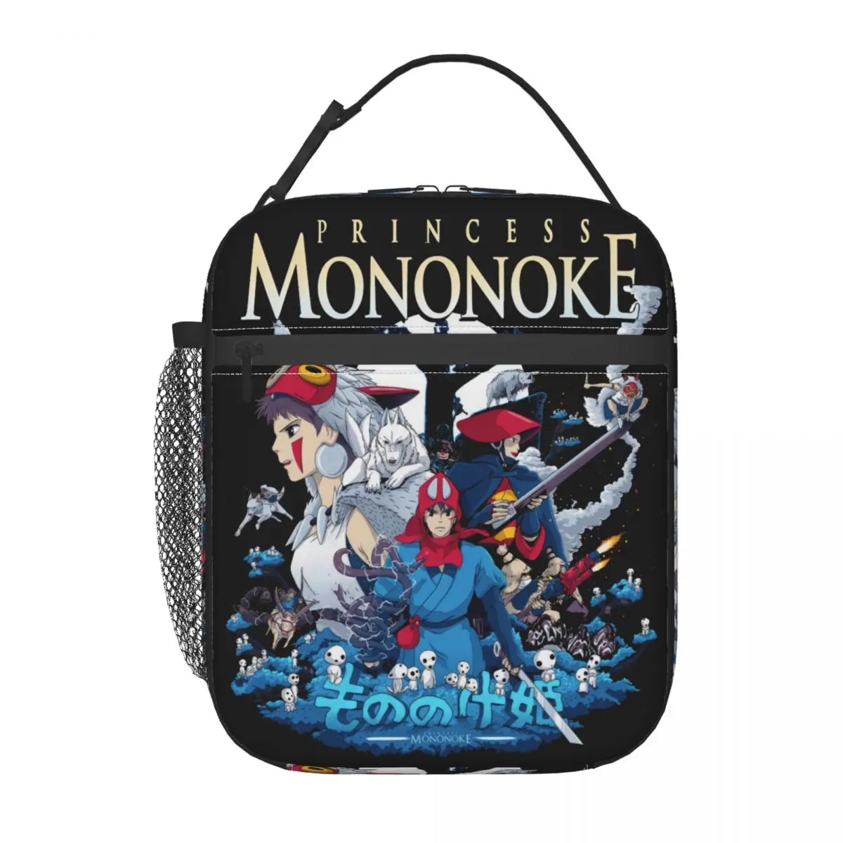 Princess Mononokes Insulated Lunch Tote Bag For School Office Spirit Kodama Food Storage Bag Portable Cooler Thermal Lunch Box