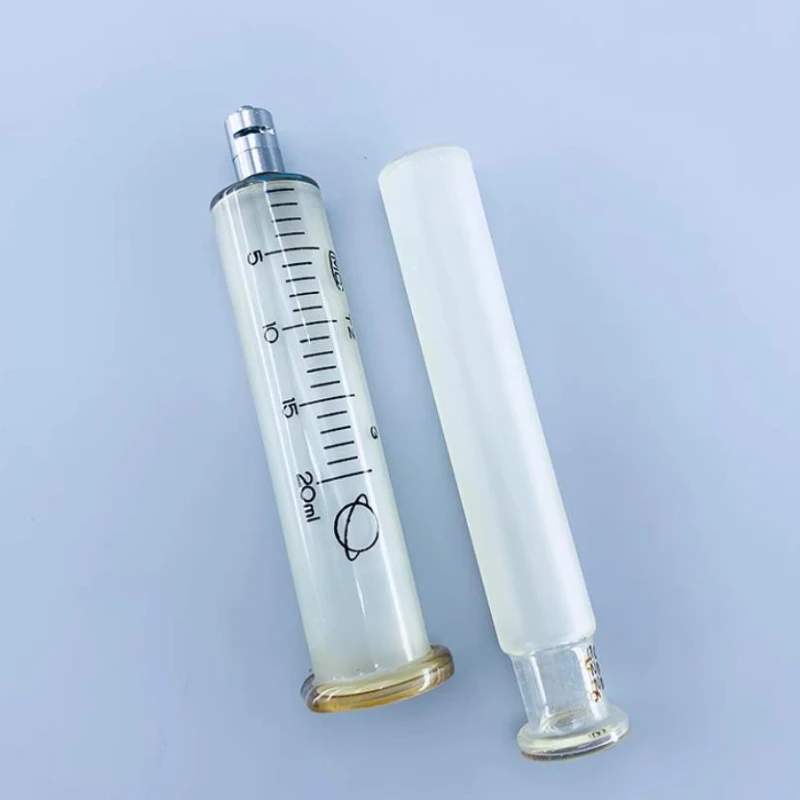 1pc 20ml luer lock head stainless steel head metal head glass syringe