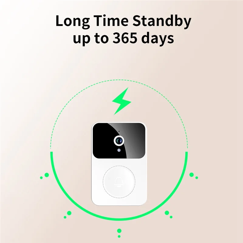 AS95-X9 Беспроводной визуальный дверной звонок Интеллектуальный бытовой звонок Визуальный вызов Переменный голосовой домофон Напоминание о просмотр в реальном времени