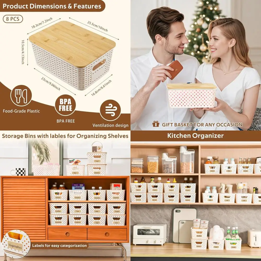 8 Pack Plastic Stor…