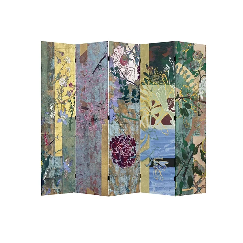 Retro screen partition bedroom bedside living room sofa home mobile baffle Chinese folding screen