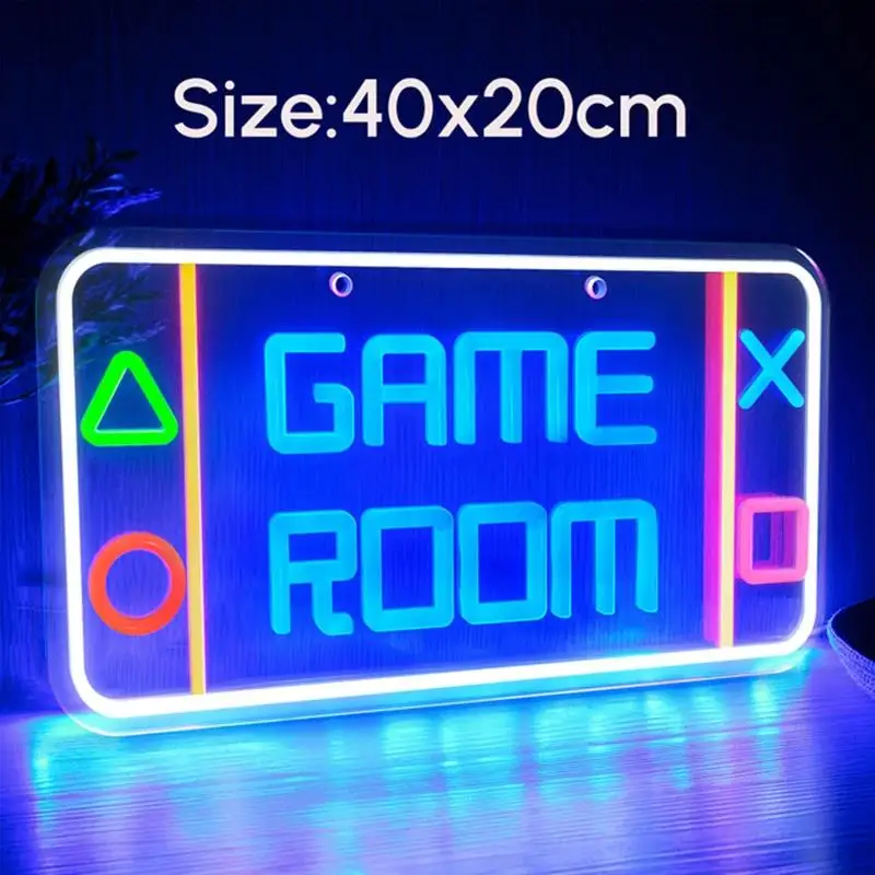 Enseignes au néon personnalisées pour salle de jeux, lumières LED pour chambre à coucher, décoration de jeu, cadeaux pour garçons et adolescents,
