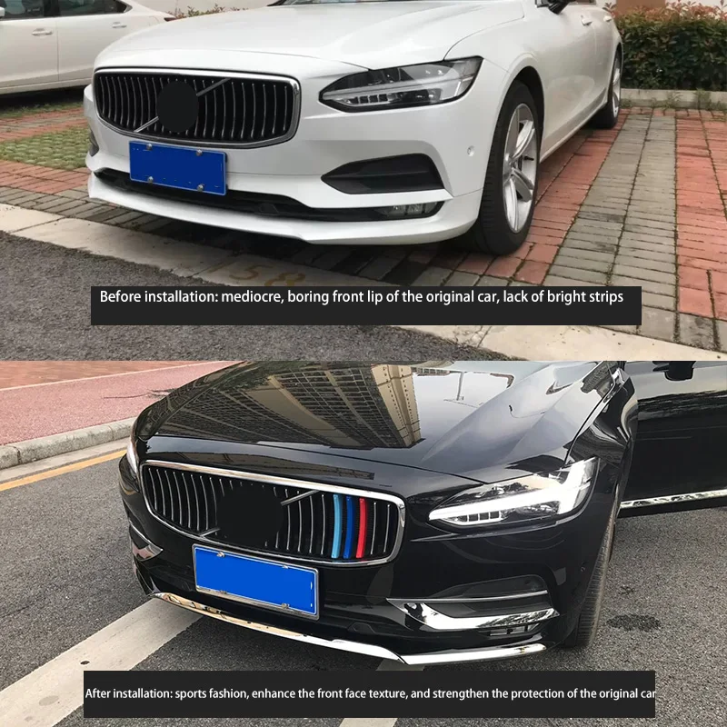Chrome Front Fog Light Lamp Lower Bumper Cover Frame Trim Fit for Volvo S90 v90CC 2017-2019