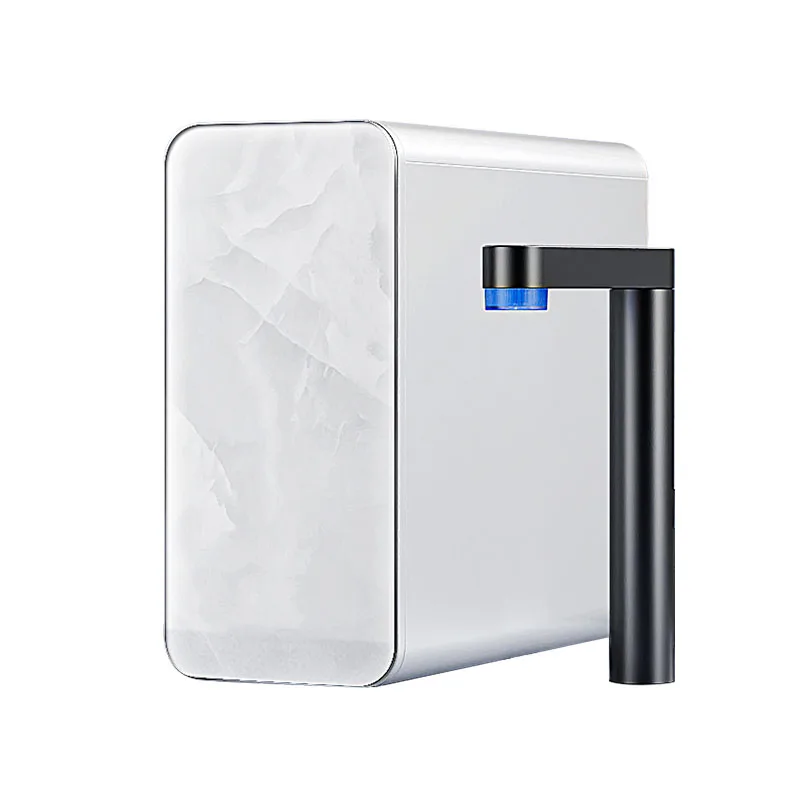 6-stage filter plastic dual water outlet instant reverse osmosis system water filter electric faucet touch screen display