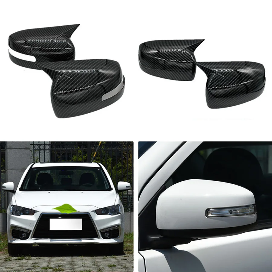 

For Mitsubishi Lancer Ex 2014 2015 2016 Modified Reversing Mirrors Cover Rearview Mirror Housing Rear Shell Carbon Fiber 1 Pair