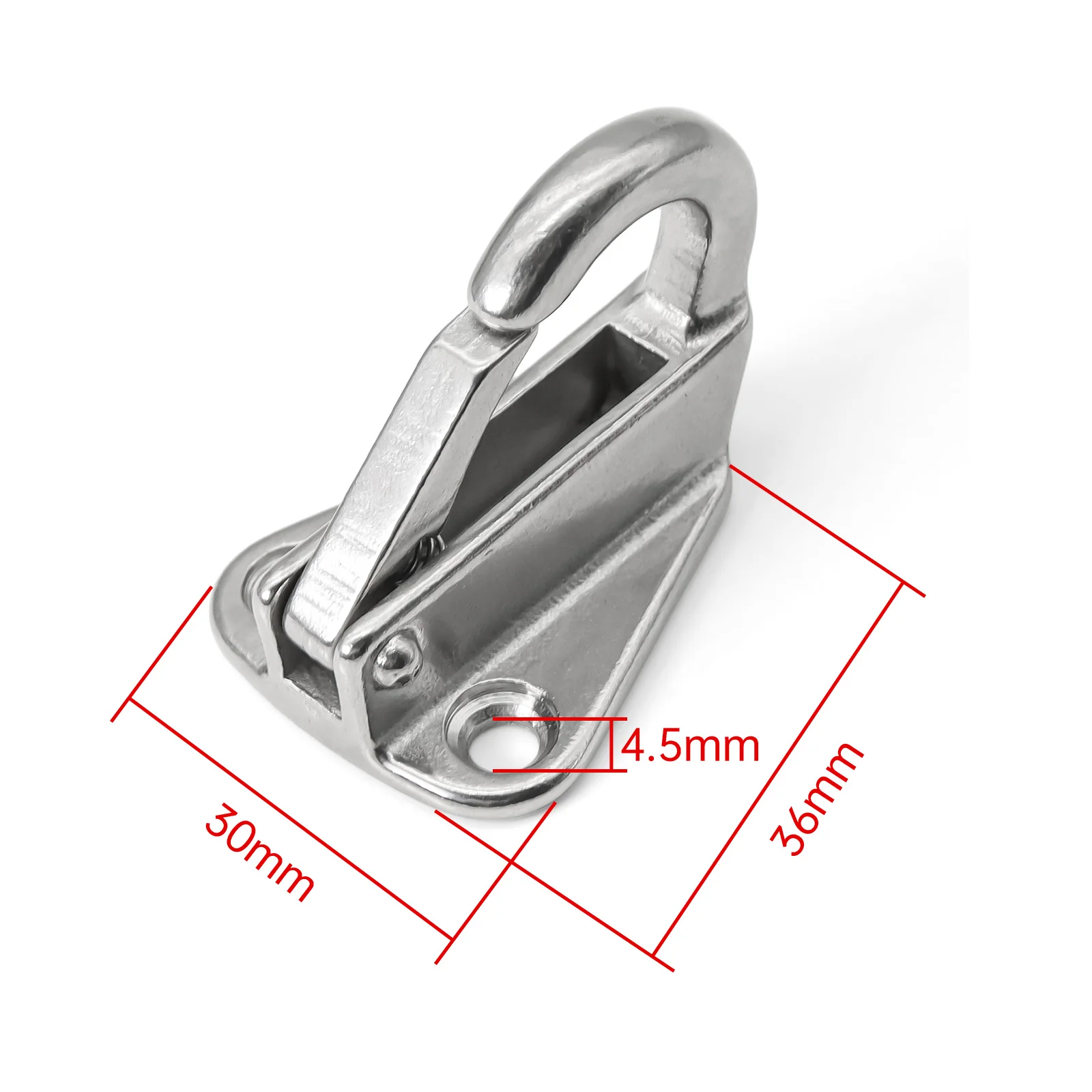 1PCS Spring Locked Fender Hooks 316 Stainless Steel Boat Spring Locked Fender Hook Snap Hook Rope Boat Sail Tug Ship Hardwares