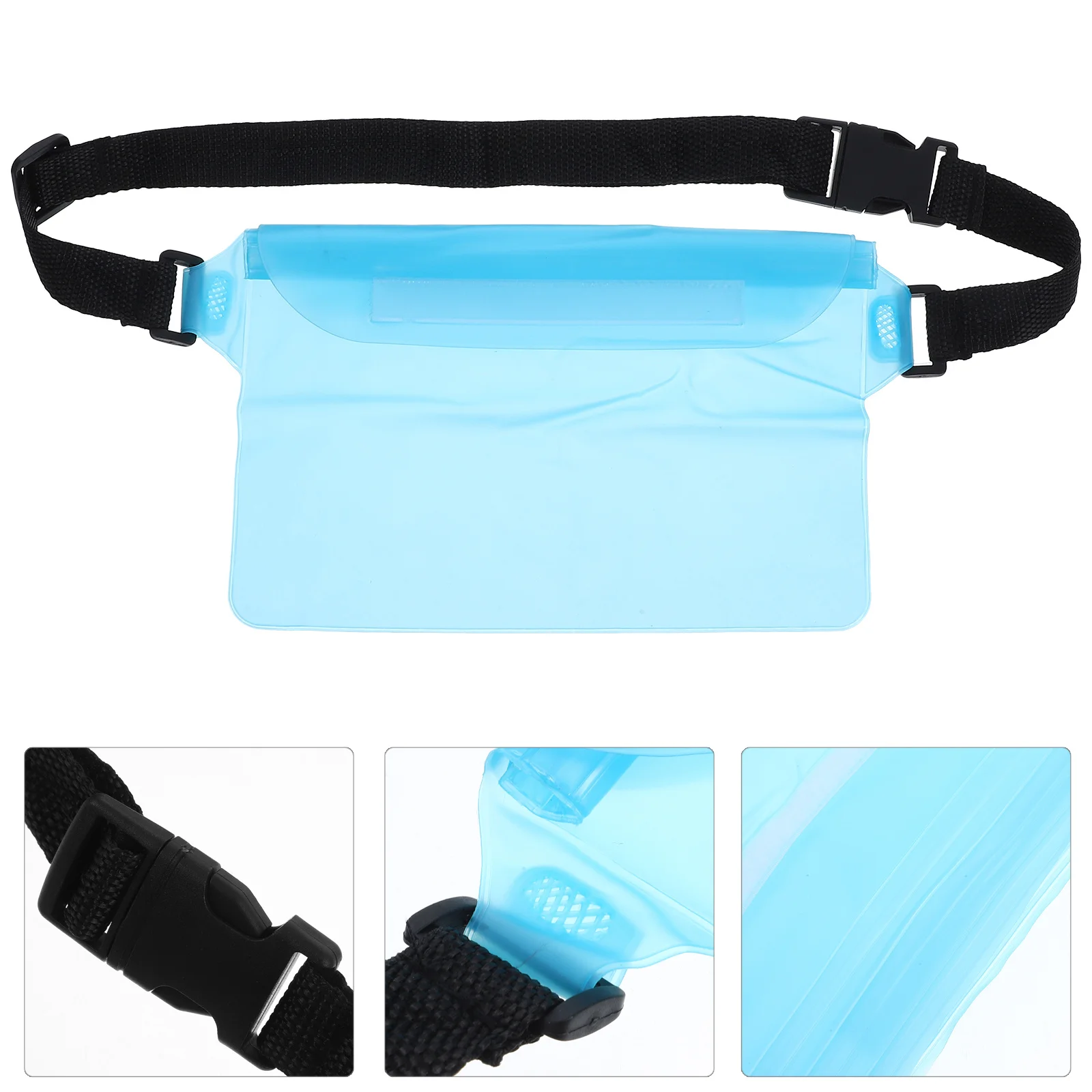 

2Pcs Waterproof Waist Bag Adjustable Clear Floating Phone Pouch Crossbody Fanny Pack for Beach Swimming Waterproof Belt Bag
