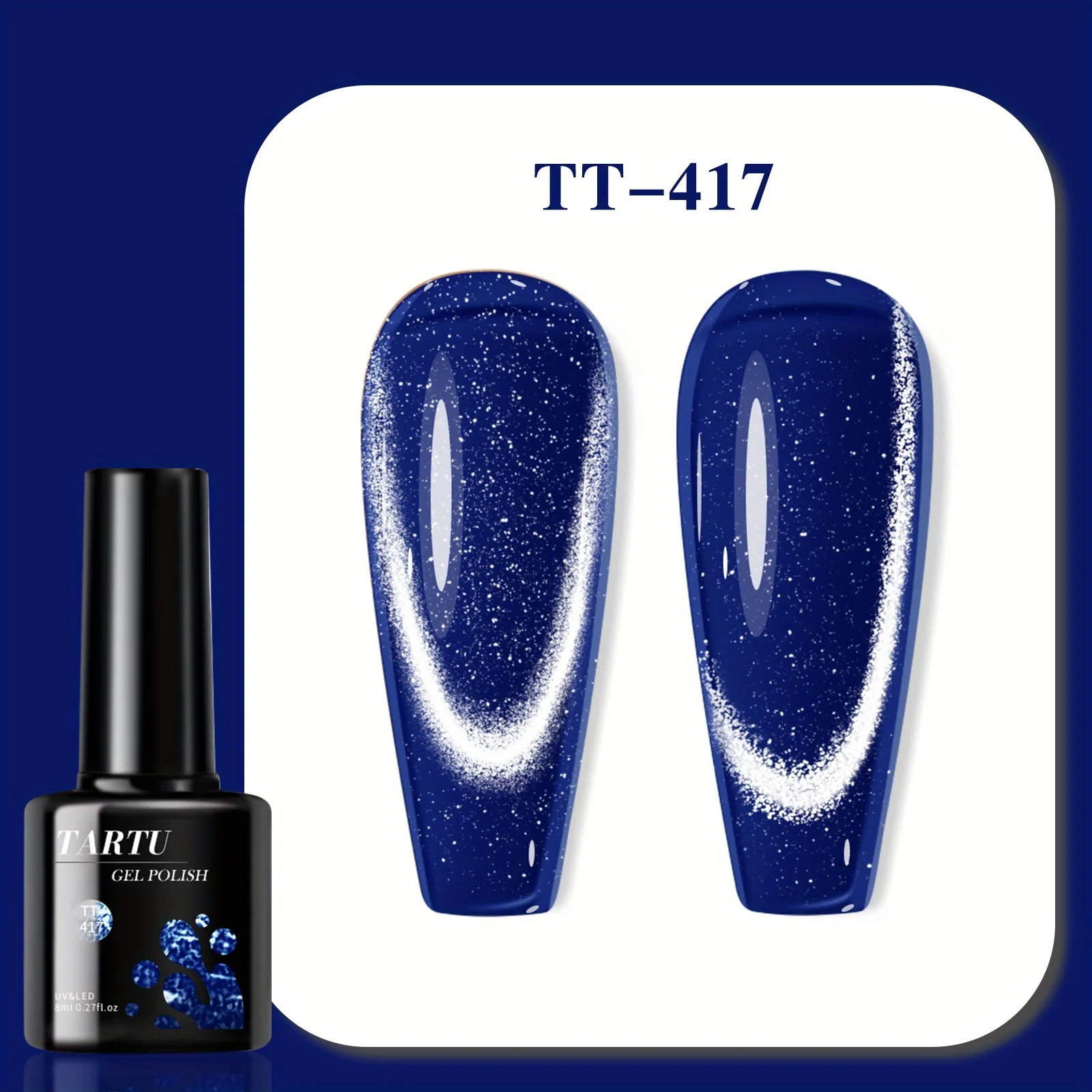 Cat Eye Gel Nagellak, 8 ml Losweken LED/UV, Shimmer Pailletten Holografische Glitter Nail Art, Langdurig, Thuis Salon Manicure