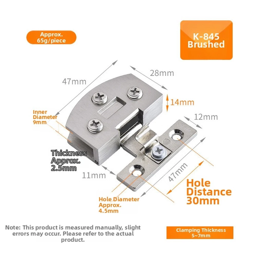 Free-opening Hole Glass Cabinet Door Hinges Display Cabinet Hinges Swivel Cupboard Hinges Hardware For Cabinet Glass Door