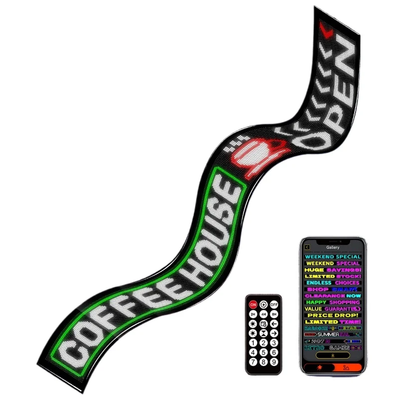 Flexible screen Full range of LED soft screen, car flexible screen APP Bluetooth screen