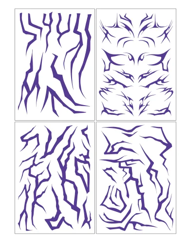 4 قطع من مجموعة الوشم المؤقت KPop Demon Hunters أنماط Rumi & Jinu |   Bithday اللباس الداخلي HUNTR/Xi Saja Boys هالوين تأثيري رومي الوشم