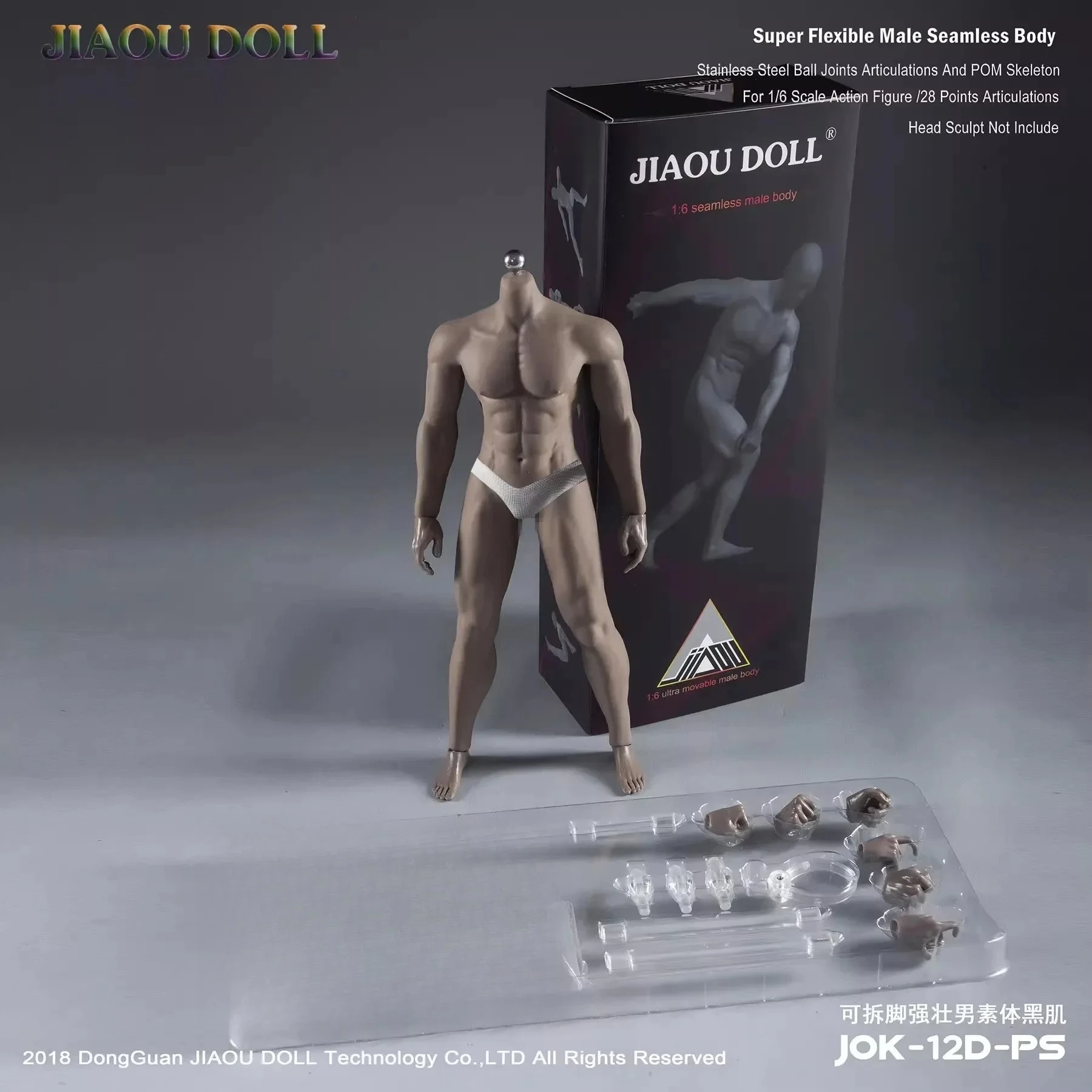 1/6 skala JOK10A JOK11C JOK12D JOK-17A bezszwowy męski korpus metalowy szkielet super elastyczny Model lalki JIAOU odpinane stopy