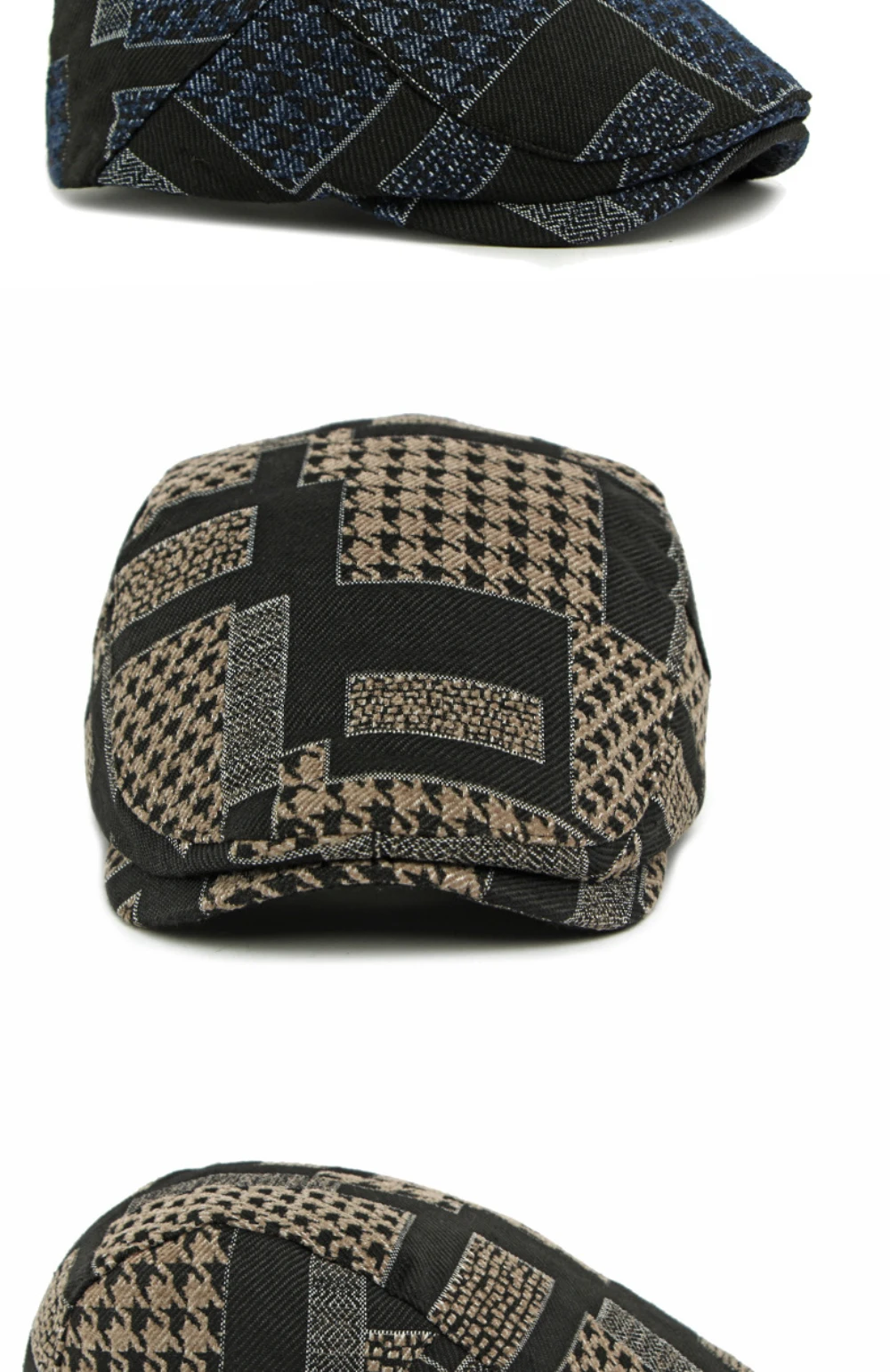 HT4882 Herren Berets Frauen Vintage Plaid Künstler Maler Baskenmütze Hut Neue Herbst Winter Baskenmütze Kappe Männlich Weiblich Einstellbare Ivy Flache Kappen – Detail 8