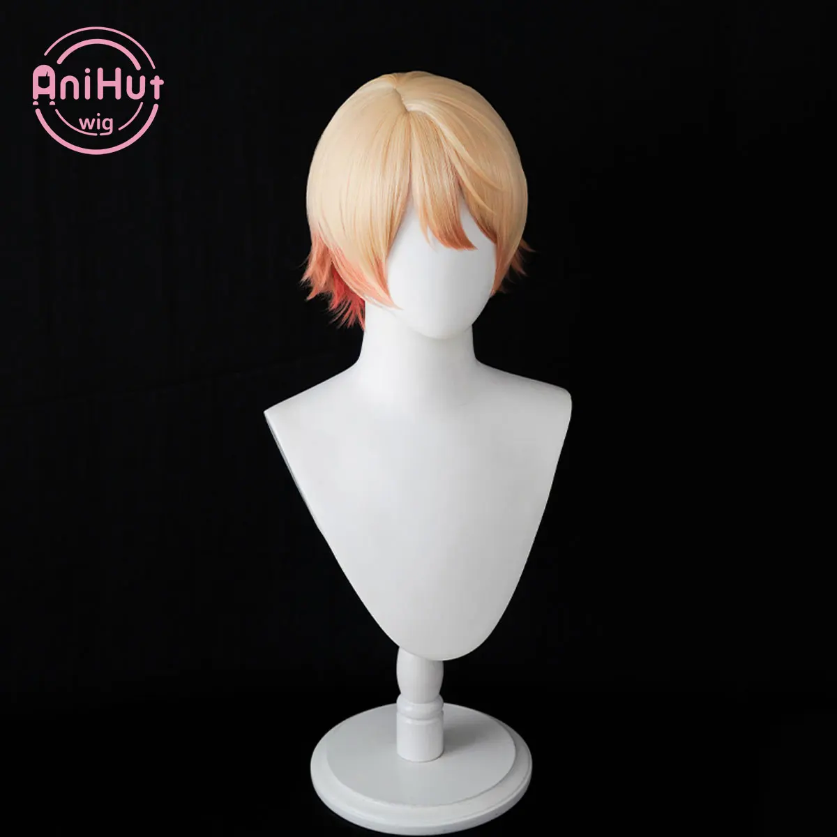 

Tenma Tsukasa Blonde Orange Mix AniHut Cosplay Wig Project SEKAI COLORFUL STAGE! Straight Heat Resistant Synthetic Cosplay Hair