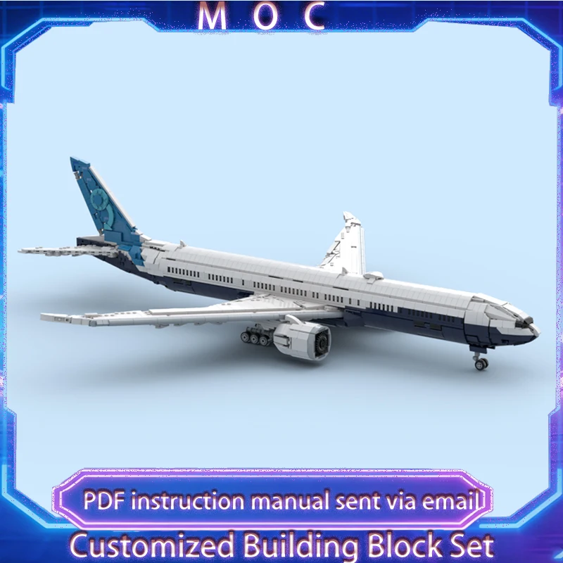 

Конструктор MOC Boeing 777X (2991 деталь) с заводской окраской и наклонными конечками крыльев, модель самолета, игрушка-конструктор DIY, подарок на Рождество для детей