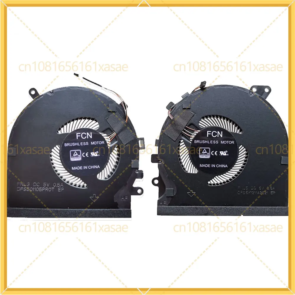For Razer Blade 15 RZ09-0301 RZ09-02385 RZ09-0288 RZ09-0313 RZ09-0330 RZ09-0367 Laptop Cooler CPU GPU Cooling Fan DFS5K123043635