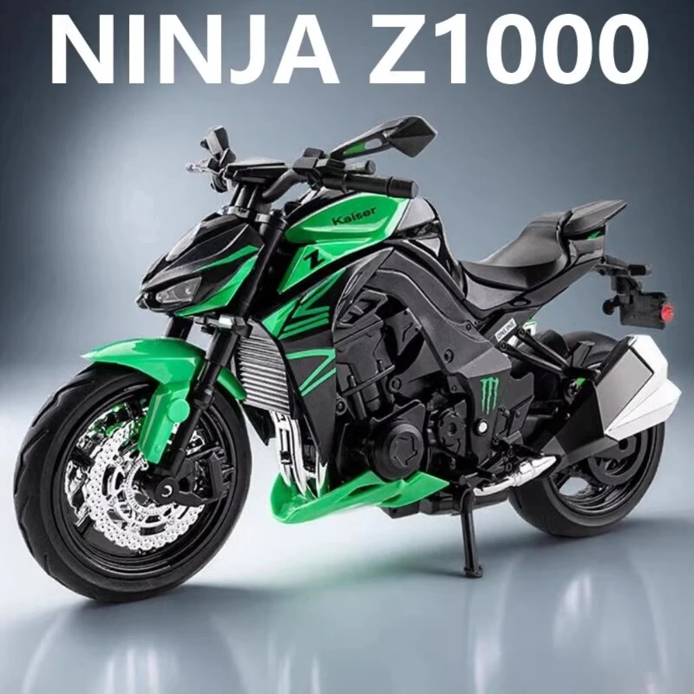 

1:12 Kawasaki Z1000 400 Alloy Motorcycle Model Toy Car Pull Back Shock Absorption Simulation Motor Models Collection Kids Gifts