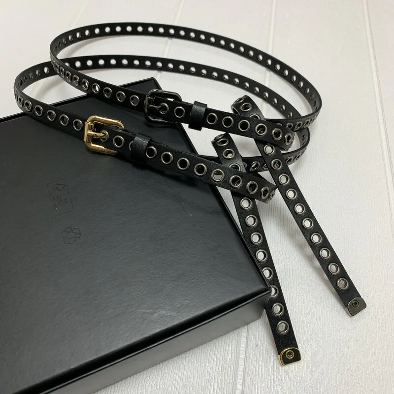 

Fashionable women's jeans with accessories full hardware pin style belt thin edition 1.5 personality belt top layer belt