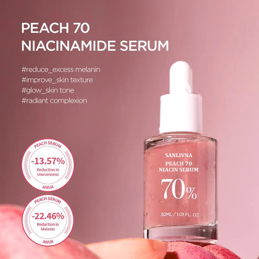 

Peach 70% Niacinamide Whitening Essence Moisturizing Facial Essence Face Skin Care Essence Dropper Essence 30ml