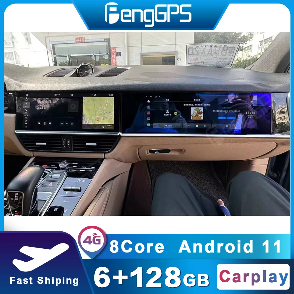 14.9 Inch New Style Android 13 Car Radio For Porsche Cayenne 2017-2023 Car Multimedia Stereo Multimedia Player GPS Navigation BT